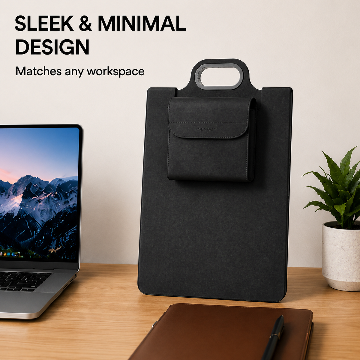 🖥️🔥The All-In-One Mobile Workstation Sleeve | Built-In 15W Multi-Device Wireless Charger, Ergonomic Laptop Stand & Mousepad (Fits up to 16")