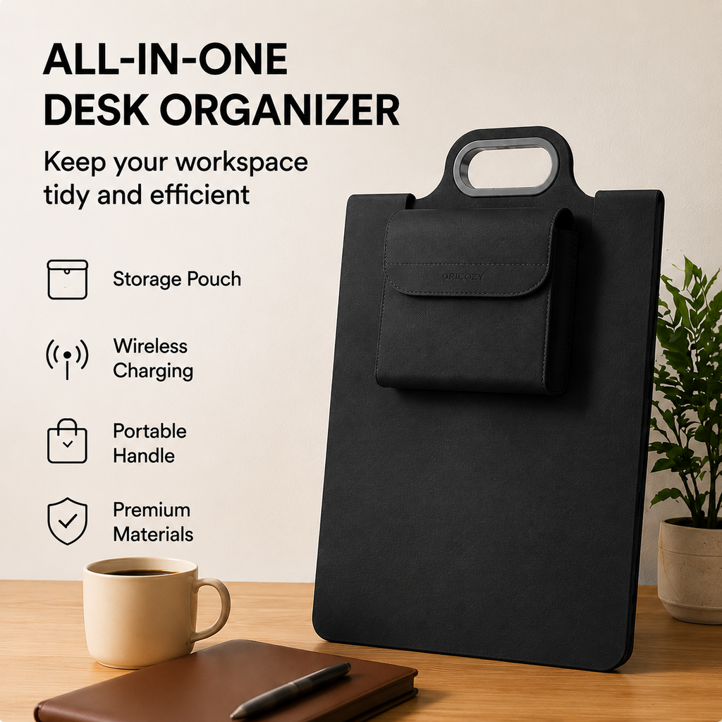 🖥️🔥The All-In-One Mobile Workstation Sleeve | Built-In 15W Multi-Device Wireless Charger, Ergonomic Laptop Stand & Mousepad (Fits up to 16")