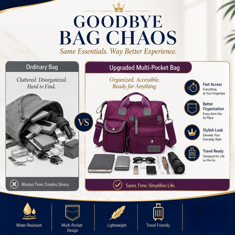 👜🔥Last Day Discount 62% Off - Waterproof Tote Bag – 3-Way Carry & Spacious Organization