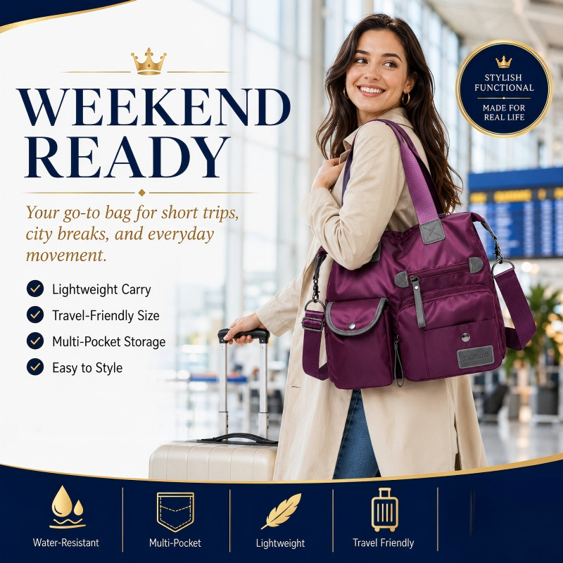 👜🔥Last Day Discount 62% Off - Waterproof Tote Bag – 3-Way Carry & Spacious Organization